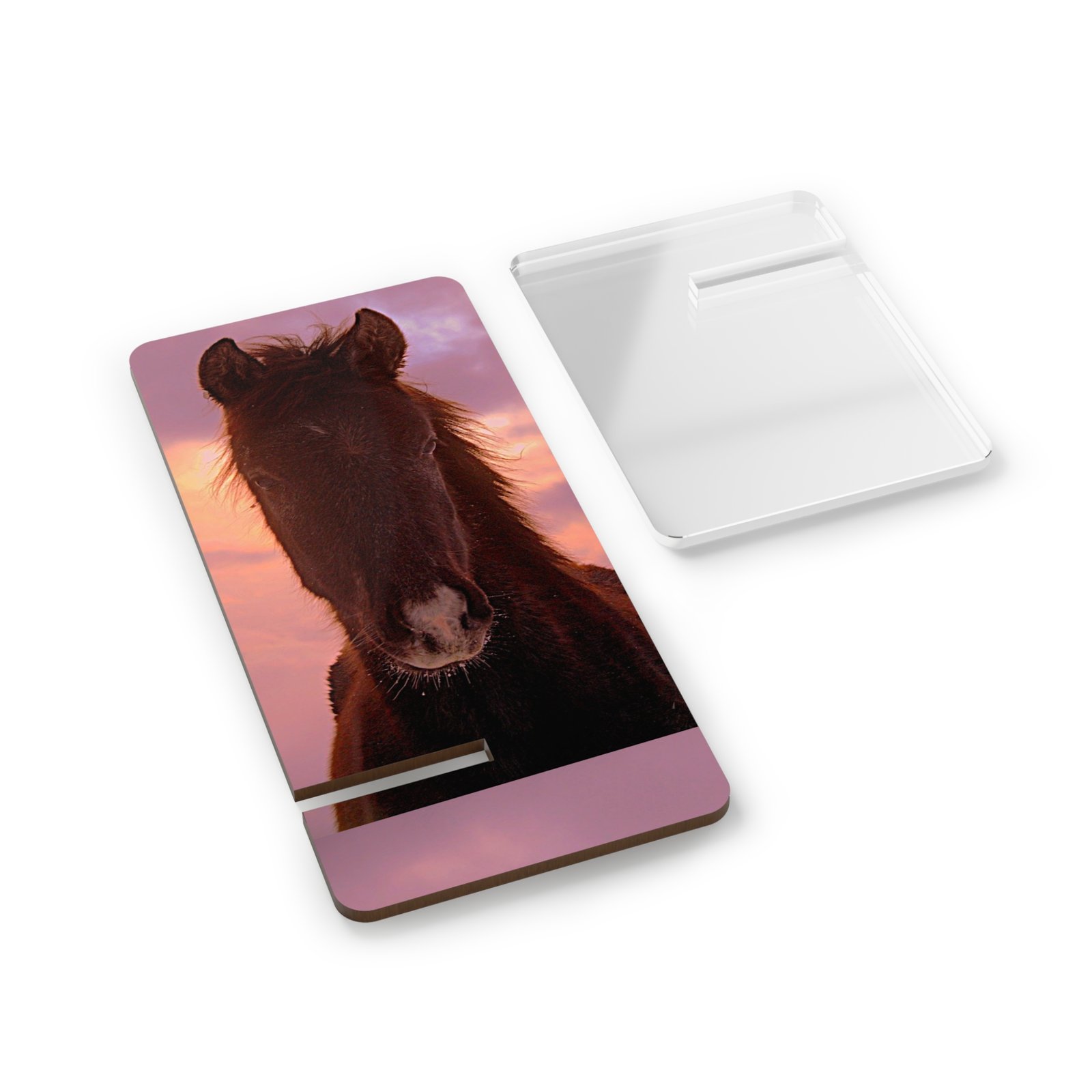 Horse Sunset Mobile Phone Stand — Foldable Smartphone Display Stand - Image 2