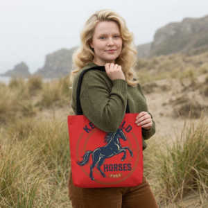 Keep Wild Horses Tote Bag — Vintage Free Spirit Horse Canvas Tote
