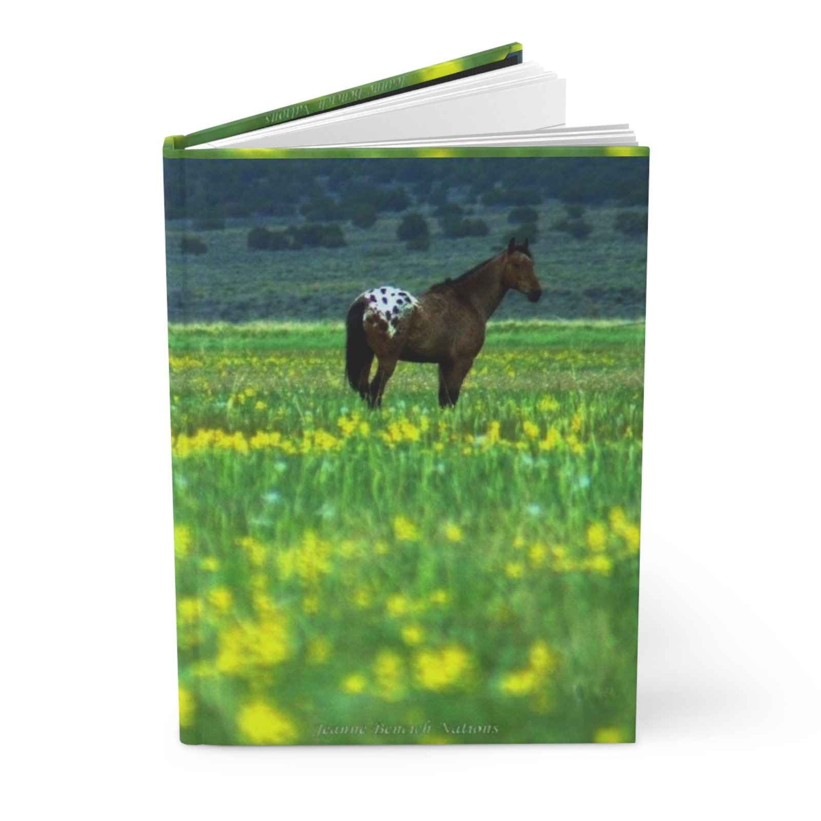 Wild Appaloosa in Wild Flowers Hardcover Journal — Nevada Horse Notebook - Image 3